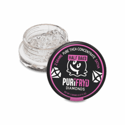 Half Bak'd Purifryd Diamonds 2g THC-A Concentrates - Strawberry Cough (Sativa)