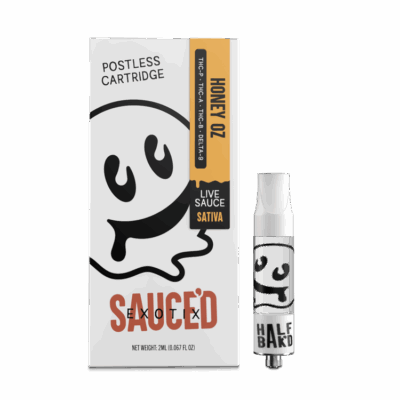 Half Bak’d Sauced Exotix 2g Live Resin Cartridge - Honey OZ (Sativa)