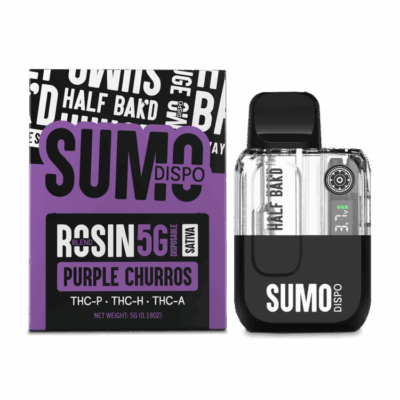 Half Bak'd Sumo Disposables 5G Live Rosin - Purple Churros (Sativa)