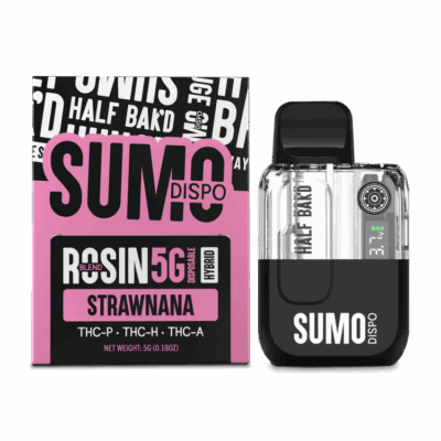 Half Bak'd Sumo Disposables 5G Live Rosin - Strawnana (Hybrid)