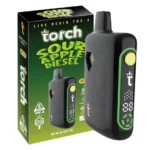 Torch Pulse Live Resin THCA 6G Disposable Sour Apple Diesel Sativa