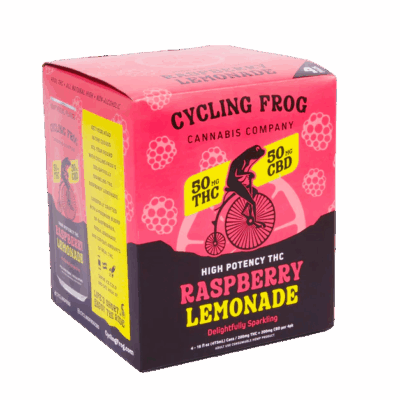 Cycling Frog Sparkling THC Lemonade Raspberry Lemonade 50mg Box