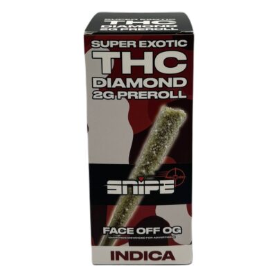 Snipe THCP Blend 2g Diamond Coated Preroll - Face Off OG (Indica)