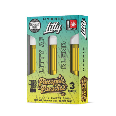 Litty THCA Vape Carts Litty AF Blend 3pk - Pineapple Paradise (Hybrid)