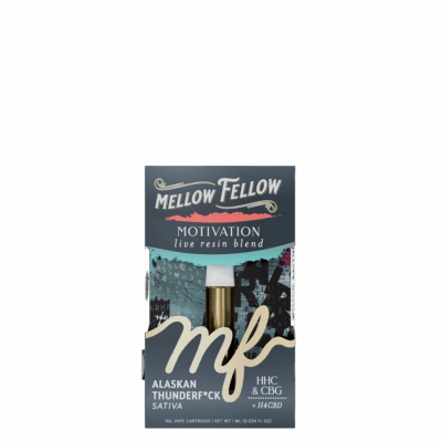 Mellow Fellow Live Resin 1mL Vape Cartridge - Motivation Blend Alaskan Thunderfuck (Sativa)