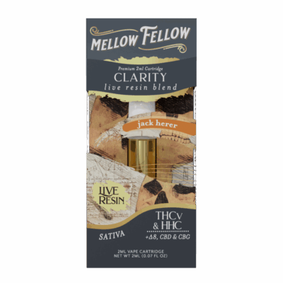 Mellow Fellow Live Resin 2mL Vape Cartridge - Clarity Blend Jack Herer (Sativa)