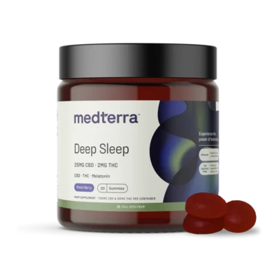 Medterra Deep Sleep Full Spectrum CBD + THC Gummies Mixed Berry 20ct