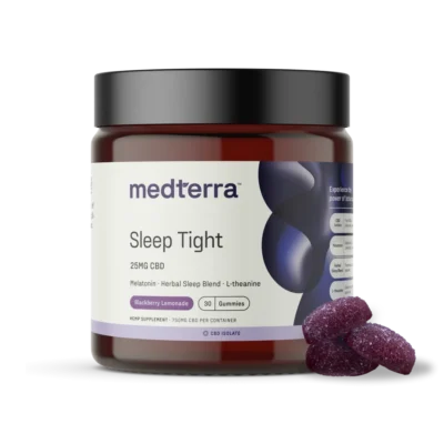 Medterra Sleep Tight CBD Isolate Gummies Blackberry Lemonade 30ct