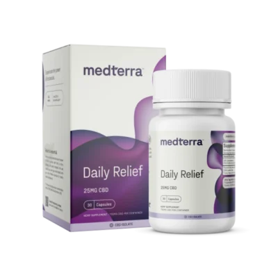 Medterra Daily Relief CBD Isolate Capsules 25mg–50mg