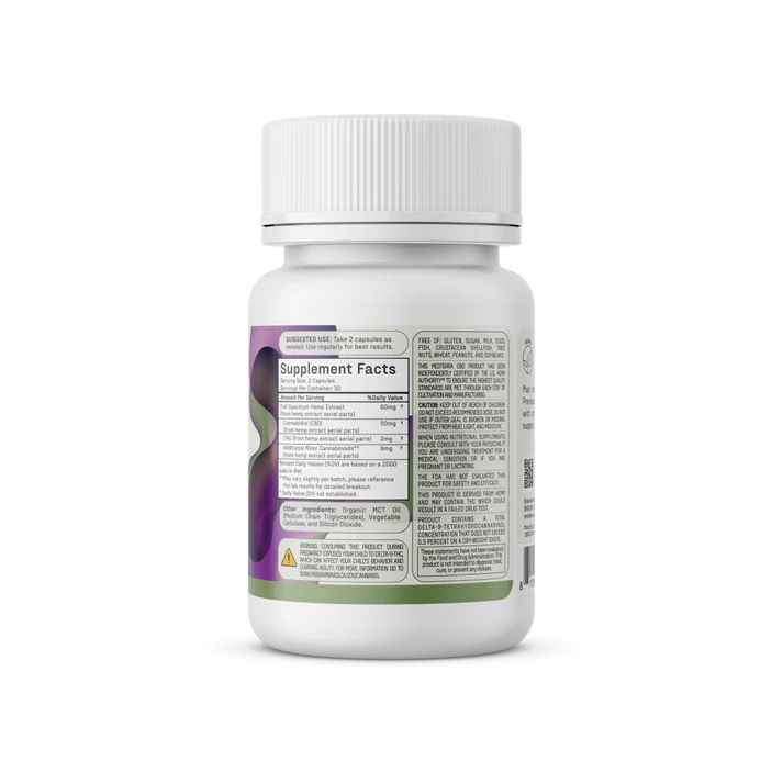 Medterra Max Relief Full Spectrum CBD + Delta 9 Capsules 50mg
