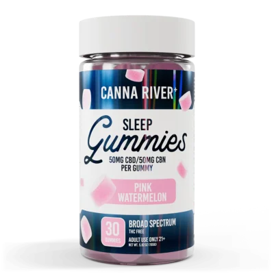 Canna River Broad Spectrum CBD Gummies for Sleep 30 Count-Pink-Watermelon