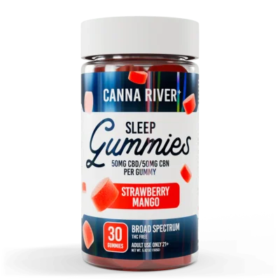 Canna River Broad Spectrum CBD Gummies for Sleep 30 Count-Strawberry-Mango