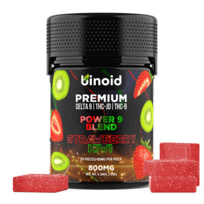 Binoid Power 9 Blend Delta 9 THC Gummies with THC-JD + THC-B – Strawberry Kiwi