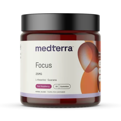 Medterra CBD Gummies for Focus – Red Raspberry 30ct