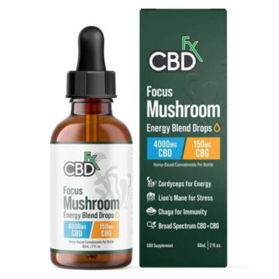 CBG + CBD Oil Tincture – Focus Mushroom Blend
