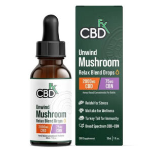 CBN + CBD Oil Tincture – Unwind Mushroom Blend