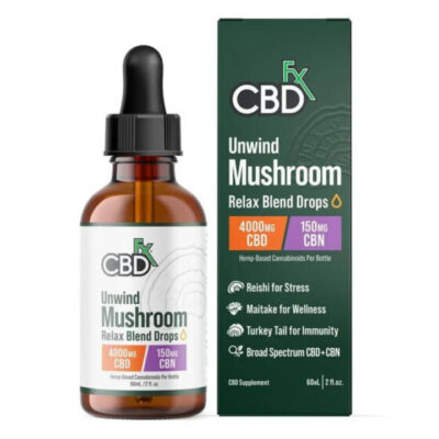 CBN + CBD Oil Tincture – Unwind Mushroom Blend