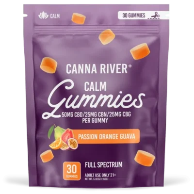 Canna River Full Spectrum CBD Gummies for Calm - 30 Count - Passionfruit, Orange, Guava