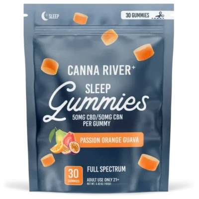 Canna River Full Spectrum CBD Gummies for Sleep - 30 Count - Passionfruit, Orange, Guava