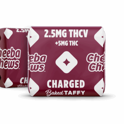Cheeba Chews Charged Chews 5mg D9 THC: 2.5mg THCV - Mocha Chocolate Taffy