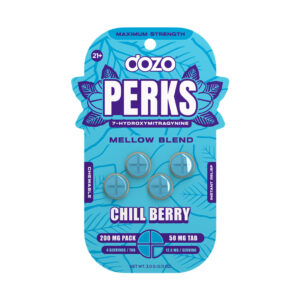 Dozo Perks 7-Hydroxymitragynine Party Blend 4ct 50mg Tablets - Chill Berry