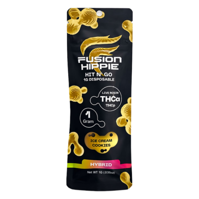 Fusion Hippie Hit N Go THCA THCP Live Rosin Disposable Vape 1G