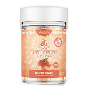 Kush-Burst-THC-Edible-D8-Gummies-White-Peach