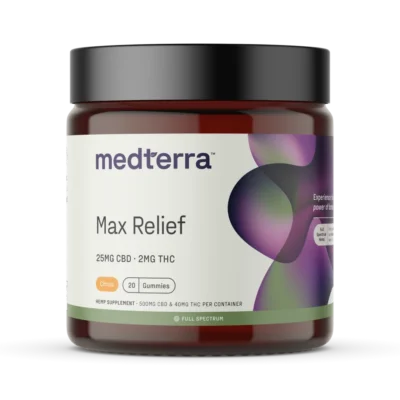 Medterra Max Relief Full Spectrum CBD + THC Gummies Citrus 20ct