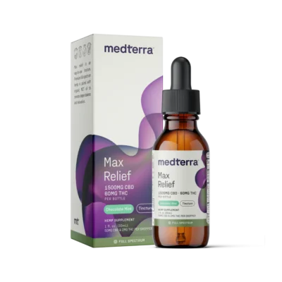 Medterra Max Relief Full Spectrum CBD+THC Oil Tincture Chocolate Mint 1500mg