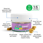 THC Gummies with CBD + Melatonin – Lemon Dream Sleep