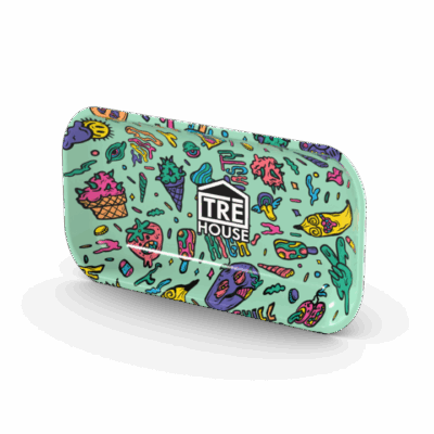 TRĒ House Large Metal Rolling Tray - Green