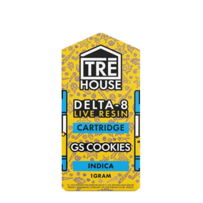 TRĒ House Live Resin Delta 8 Vape Cartridge 1g - GS Cookies (Indica)