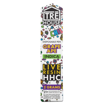 TRĒ House Live Resin HHC Vape Pen - 2g - Grape Ape (Indica)