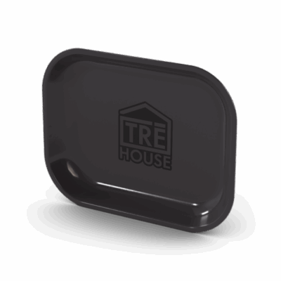 TRĒ House Medium Metal Rolling Tray - Black