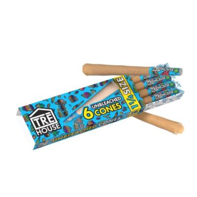 TRE-House-Pre-Roll-Cones-1-14-Size-Unbleached-6-Count-Single