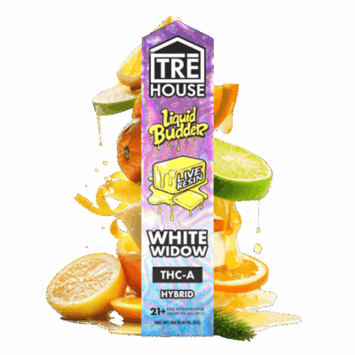 TRĒ House THC-A Live Resin Liquid Budder Vape Pen – 2g - White Widow (Hybrid)