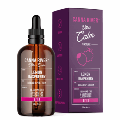Ultra Calm CBD Oil Tincture with CBG + CBN – Lemon Raspberry