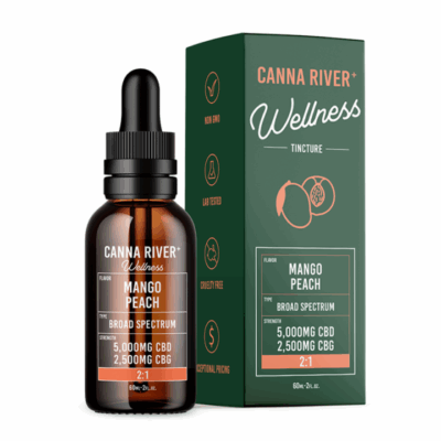 Wellness CBD Oil Tincture with CBG – Mango Peach