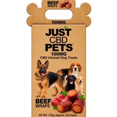 JustCBD CBD Dog Treats Beef Wraps 100mg