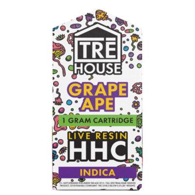 TRĒ House Live Resin HHC Vape Cartridge Indica 1g