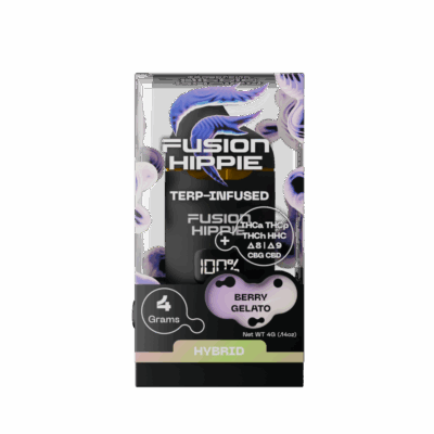 Fusion Hippie Live Resin ISO Blend Disposable Vape 4g Pen Berry Gelato