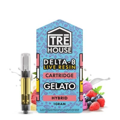 TRĒ House Live Resin Delta 8 Cartridge 1g Various Strains