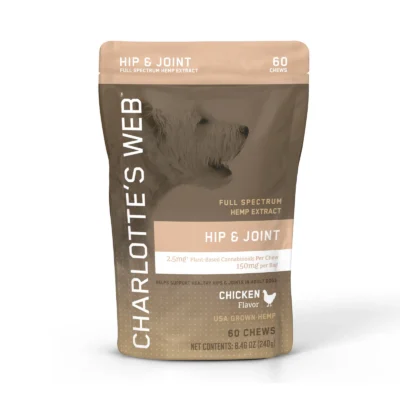Charlotte’s Web Hip & Joint Full Spectrum CBD Chews for Dogs Chicken 30–60 Count