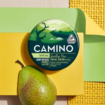 Camino Sparkling Pear 'Social' 2mg 6mg CBD Gummies 20mg