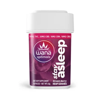 Wana Optimals Stay Asleep 10mg THC:CBN:CBG. 20mg CBD - Dream Berry
