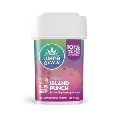 Wana Quick Relax 10mg THC:CBD:CBG Gummies - Island Punch