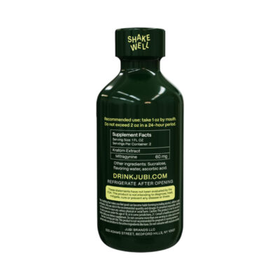 Jubi Kratom Focus & Energy Shots - Lime - back