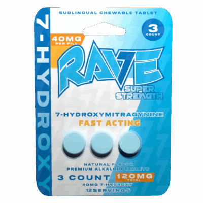 Rave 7OH Chewable Tabs Super Strength 40mg per Tablet 3ct