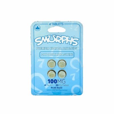 Smurph's 7OH Tabs 25mg per Tablet 4ct - Blue Razz