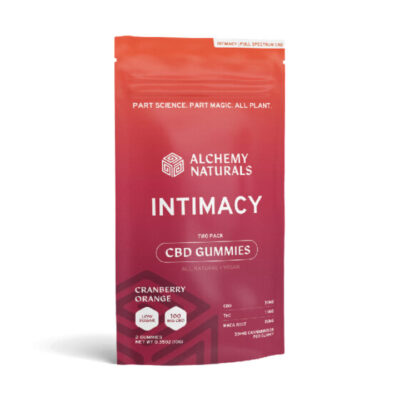 Alchemy Naturals CBD Gummies for Intimacy with Maca Root – Cranberry Orange